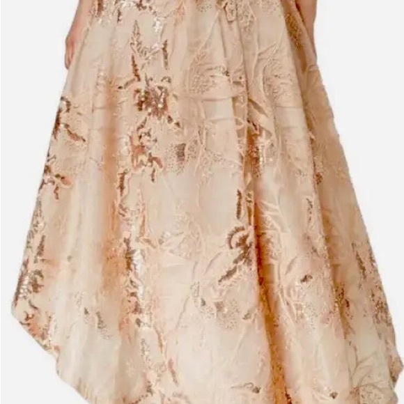 Calvin Klein Sleeveless High Low Gown - Picture 4 of 8